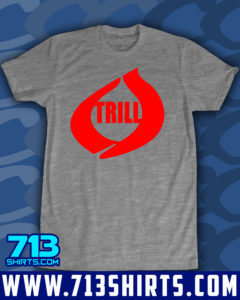 Heather Grey with Red