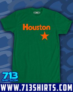 Houston Texas 713 T-Shirt Astros Orange Rainbow 713 T-Shirt Unisex